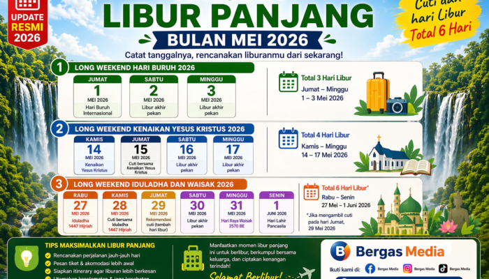 Jadwal Libur Dan Cuti Bersama Bulan Mei 2026