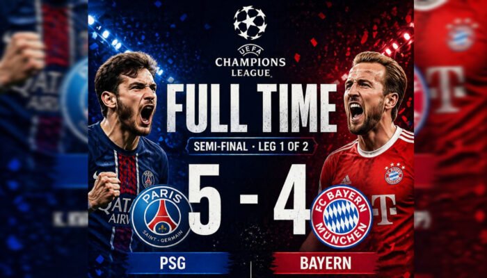 Hasil PSG VS Bayern Munich Leg 1 (5-4)