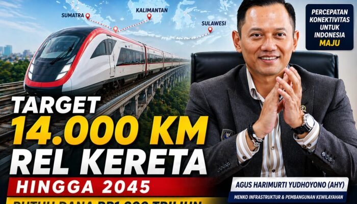 Target 14.000 Km Rel Kereta hingga 2045, Pemerintah Siapkan Dana Rp1.200 Triliun