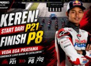Perjuangan Keren Veda Ega Pratama di Moto3 Catalunya 2026, Start dari P20 dan Finis P8