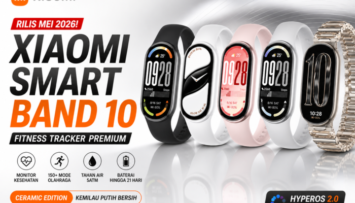 Xiaomi Smart Band 10 Hadir dengan Desain Keramik Premium Rilis Mei 2026