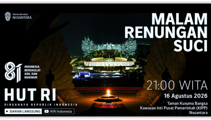 Malam Renungan Suci HUT ke-81 RI di IKN, Saksikan Live Streaming dari Taman Kusuma Bangsa