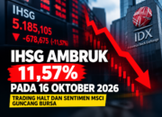 IHSG Melemah 11,57% Ke Level 5.185, Sentimen MSCI Jadi Sorotan Para Investor